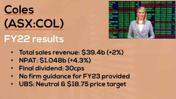 Coles slides on lack of FY23 guidance | Coles (ASX:COL)