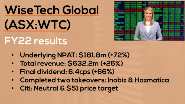Investors impressed by WTC’s results | WiseTech Global (ASX:WTC)